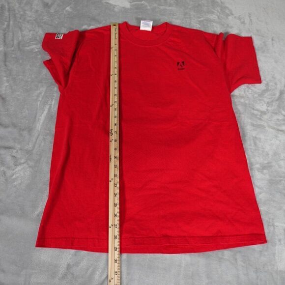 Vintage Adobe Acrobat 7.0 Computers Tech T Shirt Mens L Slim Red 2004 - Picture 9 of 9